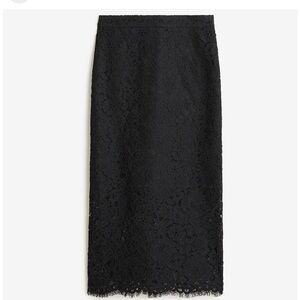J Crew No. 3 Pencil Skirt in Black Lace